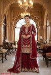KB 3314 Heavy Chinon Top With Sharara Dupatta Wholesalers In Delhi
